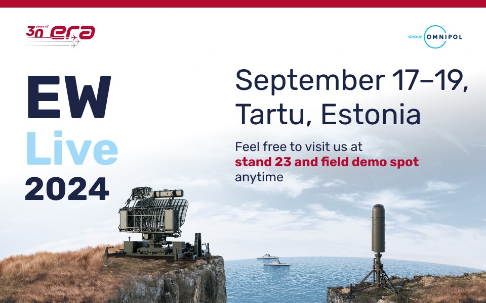 ERA will be showcasing its BEST OF in the field of land based passive surveillance systems within EW Live in Tartu, Estonia