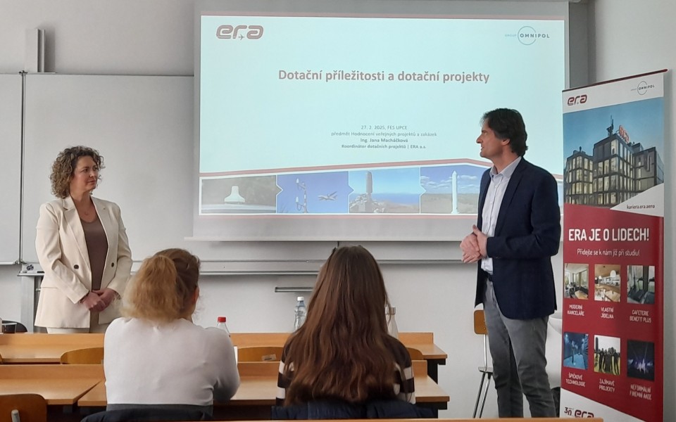 ERA přiblížila studentům Univerzity Pardubice, jak pracovat s dotacemi